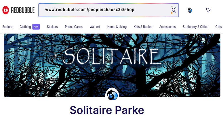 One of the sites for Solitaire's art